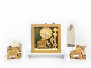 สั่งทำของขวัญที่ระลึกไทย ของฝากจากไทย ของขวัญมงคล ใส่ข้อความได้ : Thai Elephant - Gold